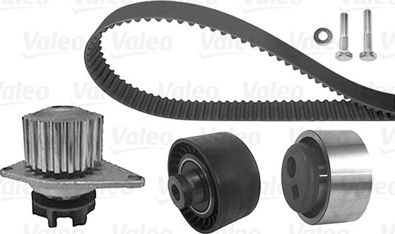 Valeo 614680 - Водяной насос + комплект зубчатого ремня ГРМ autospares.lv