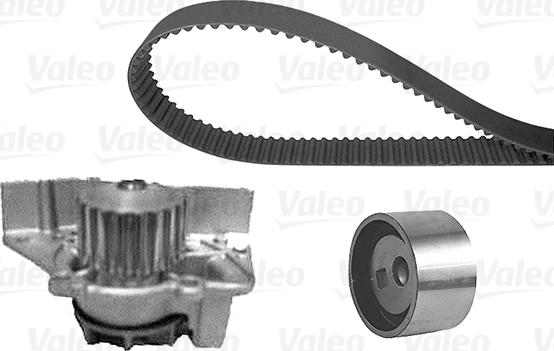 Valeo 614681 - Водяной насос + комплект зубчатого ремня ГРМ autospares.lv