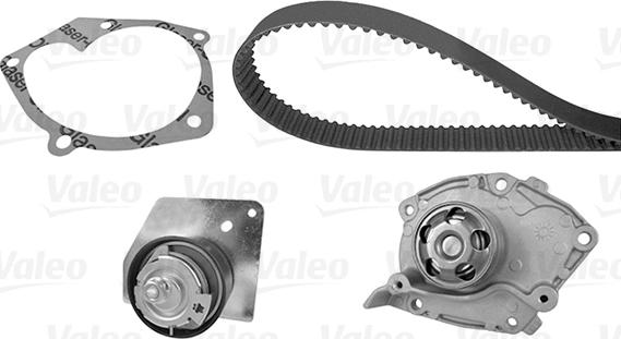 Valeo 614688 - Водяной насос + комплект зубчатого ремня ГРМ autospares.lv