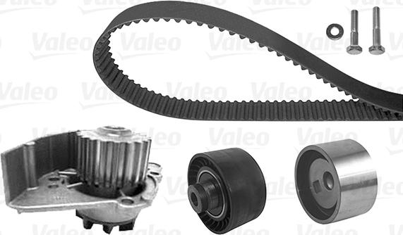 Valeo 614701 - Водяной насос + комплект зубчатого ремня ГРМ autospares.lv