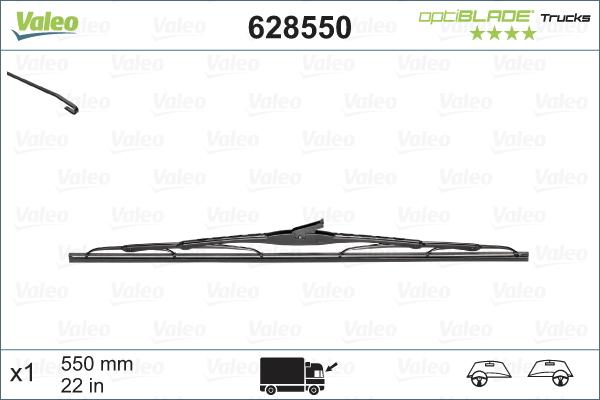 Valeo 628550 - Щетка стеклоочистителя autospares.lv