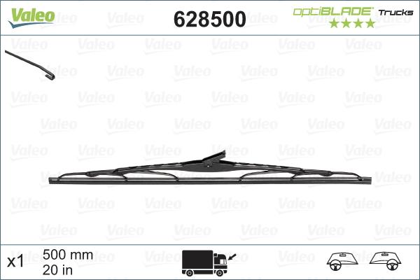 Valeo 628500 - Щетка стеклоочистителя autospares.lv