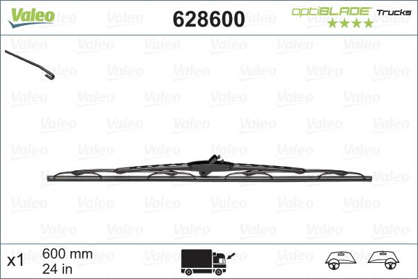 Valeo 628600 - Щетка стеклоочистителя autospares.lv