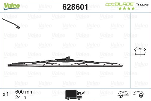 Valeo 628601 - Щетка стеклоочистителя autospares.lv