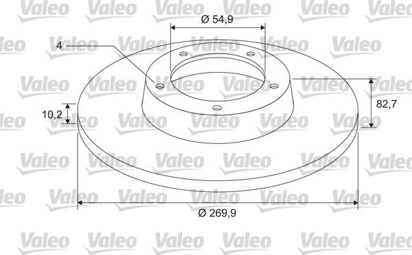Valeo 675404 - Тормозной диск autospares.lv