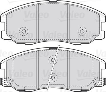 Valeo 670942 - Тормозные колодки, дисковые, комплект autospares.lv