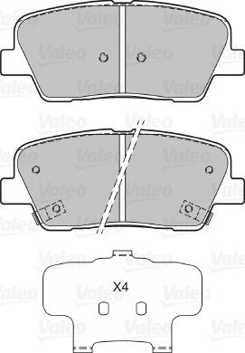 Valeo 670134 - Тормозные колодки, дисковые, комплект autospares.lv