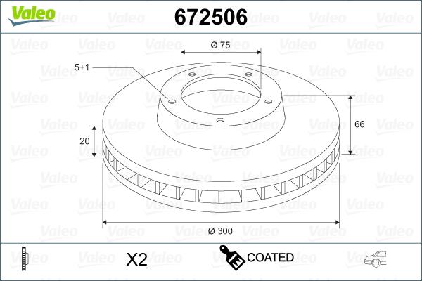 Valeo 672506 - Тормозной диск autospares.lv