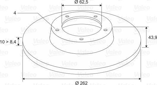 Valeo 297456 - Тормозной диск autospares.lv