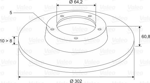 Valeo 197463 - Тормозной диск autospares.lv