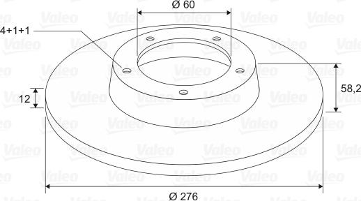 Valeo 197523 - Тормозной диск autospares.lv