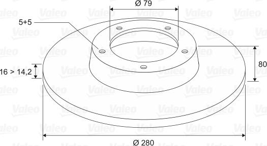 Valeo 197097 - Тормозной диск autospares.lv