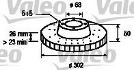 Valeo 197056 - Тормозной диск autospares.lv