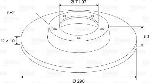 Valeo 197010 - Тормозной диск autospares.lv