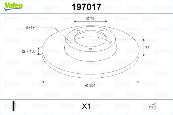 Valeo 197017 - Тормозной диск autospares.lv