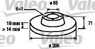 Valeo 197030 - Тормозной диск autospares.lv