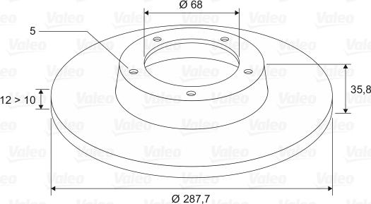 Valeo 197038 - Тормозной диск autospares.lv