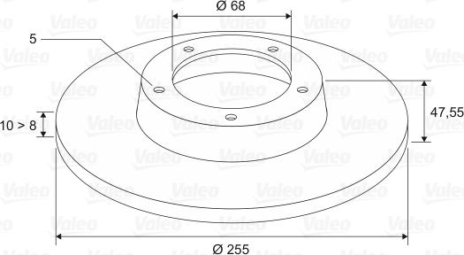 Valeo 197032 - Тормозной диск autospares.lv