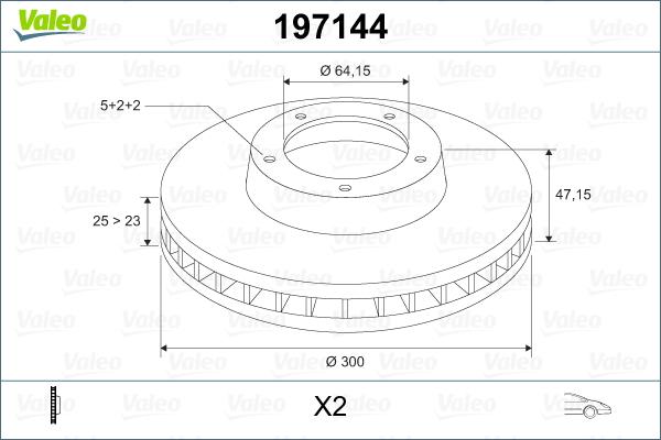 Valeo 197144 - Тормозной диск autospares.lv