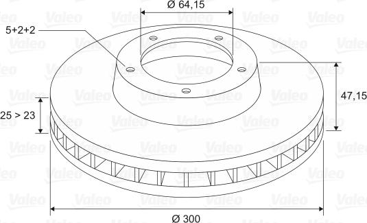 Valeo 197144 - Тормозной диск autospares.lv