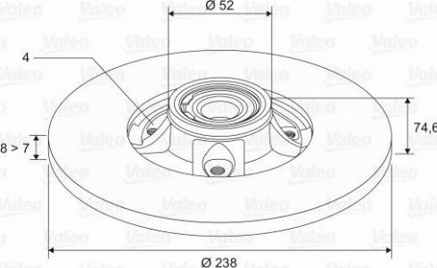 Valeo 197118 - Тормозной диск autospares.lv