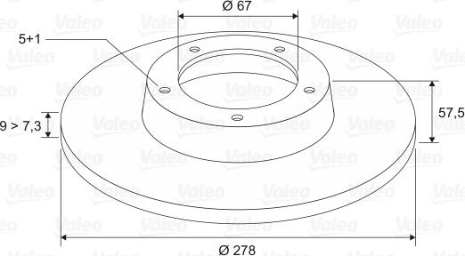 Valeo 197128 - Тормозной диск autospares.lv