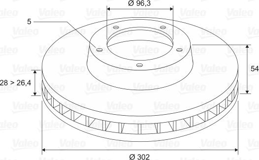 Valeo 197204 - Тормозной диск autospares.lv