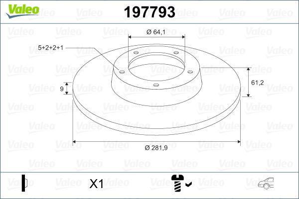 Valeo 197793 - Тормозной диск autospares.lv
