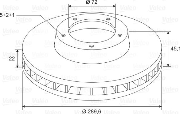 Valeo 197708 - Тормозной диск autospares.lv