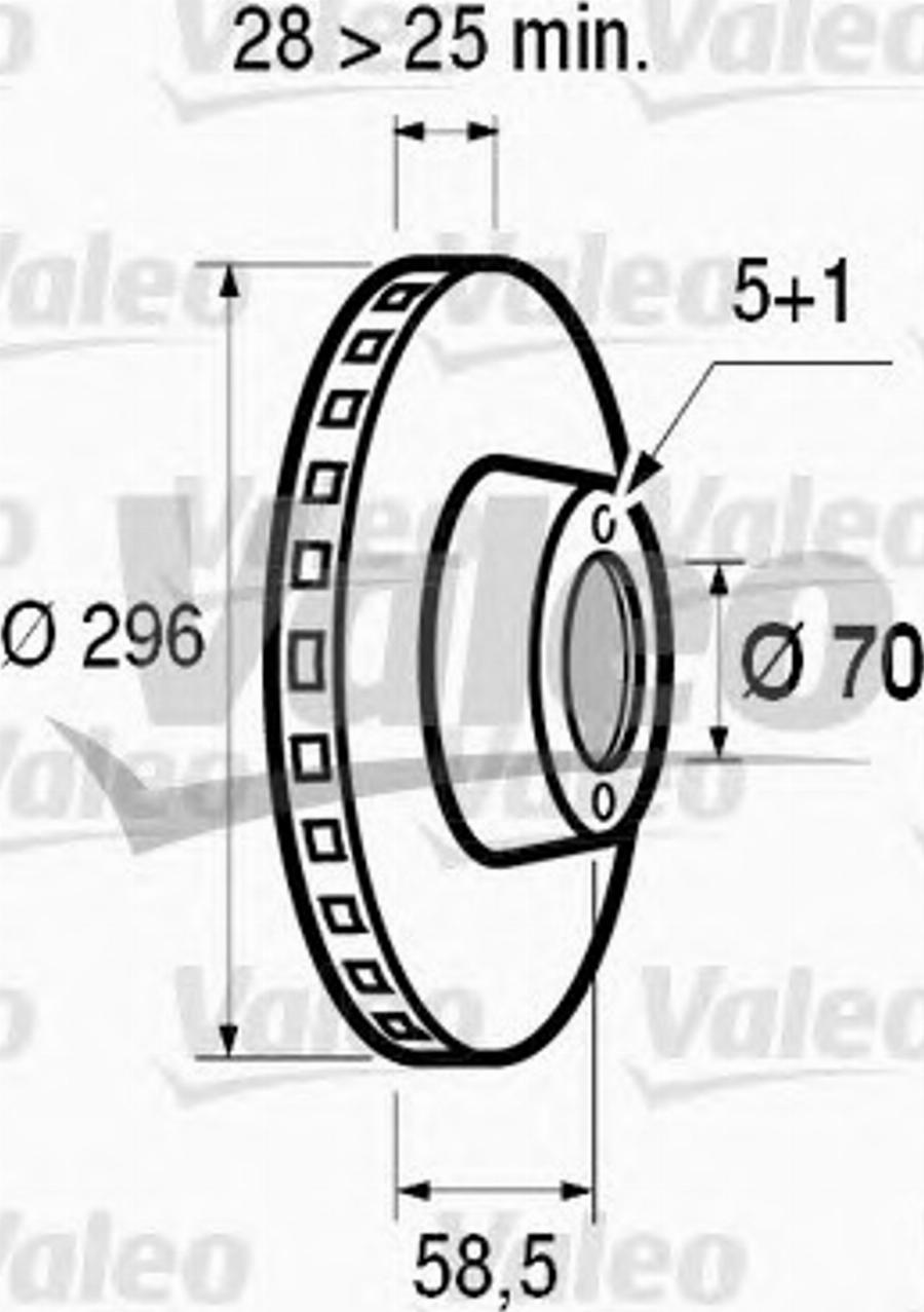 Valeo 186491 - Тормозной диск autospares.lv