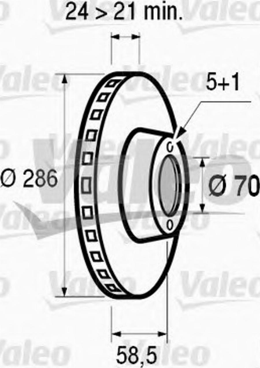 Valeo 186492 - Тормозной диск autospares.lv