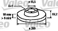 Valeo 186497 - Тормозной диск autospares.lv