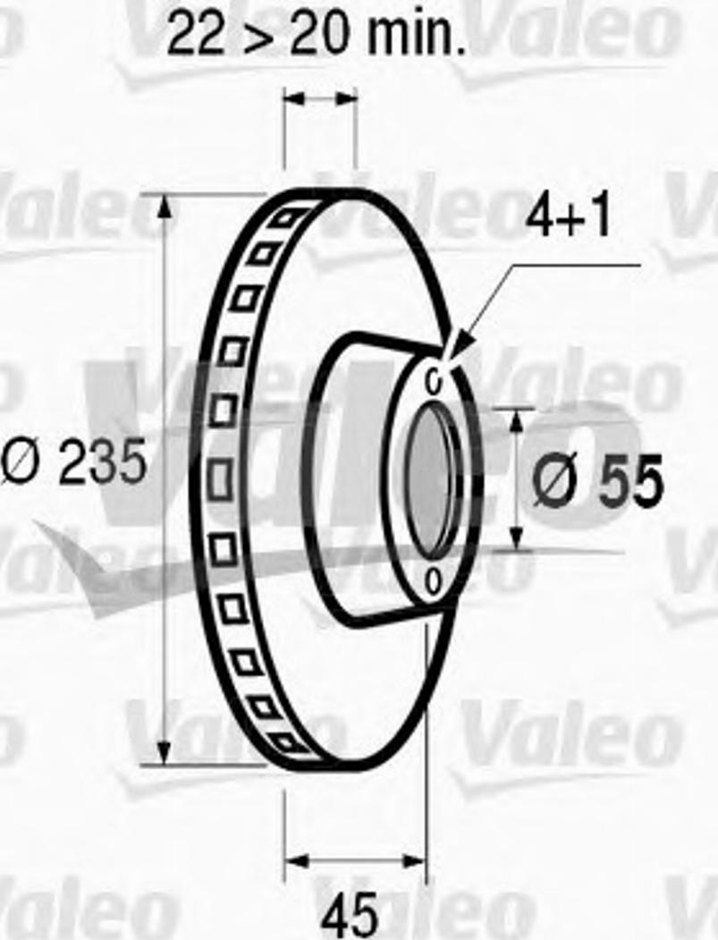 Valeo 186448 - Тормозной диск autospares.lv