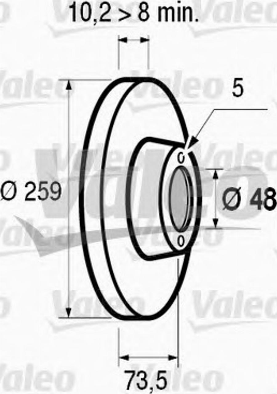 Valeo 186456 - Тормозной диск autospares.lv