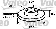 Valeo 186458 - Тормозной диск autospares.lv