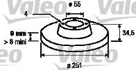 Valeo 186452 - Тормозной диск autospares.lv