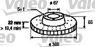 Valeo 186465 - Тормозной диск autospares.lv