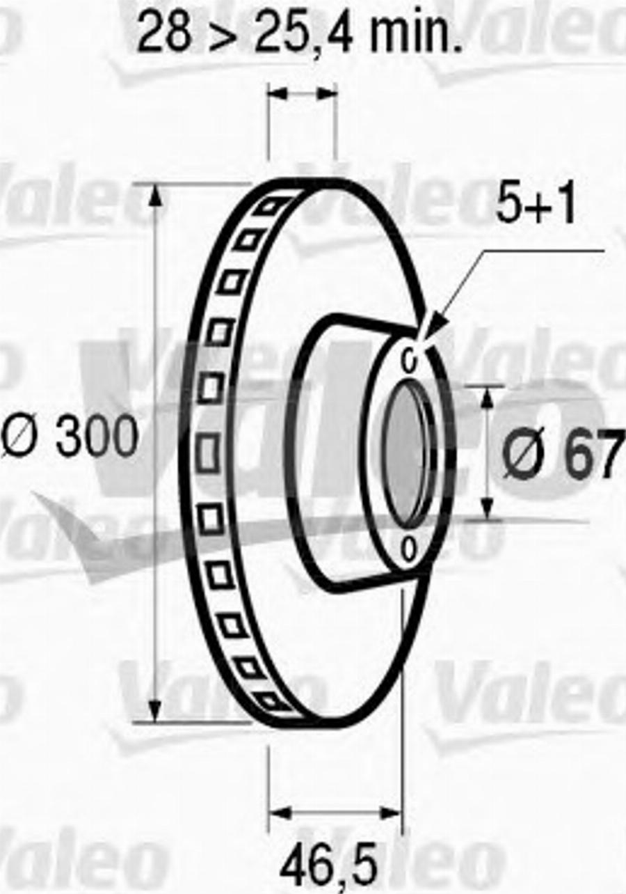 Valeo 186468 - Тормозной диск autospares.lv