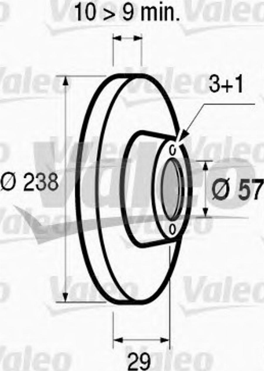 Valeo 186414 - Тормозной диск autospares.lv