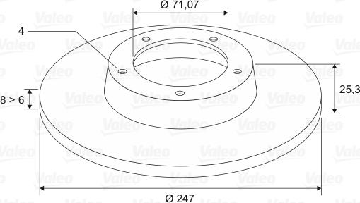 Valeo 186416 - Тормозной диск autospares.lv