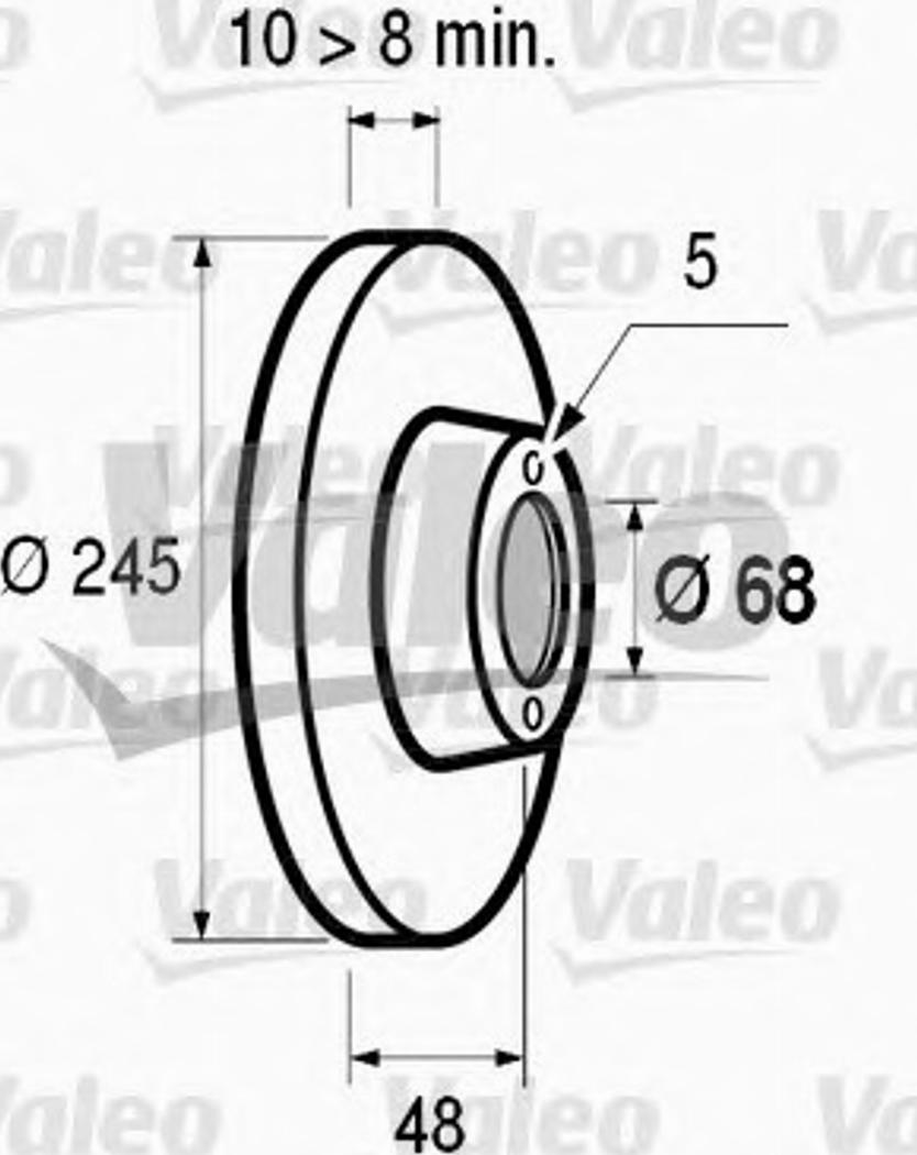 Valeo 186 411 - Тормозной диск autospares.lv