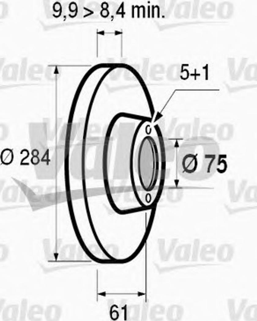 Valeo 186412 - Тормозной диск autospares.lv