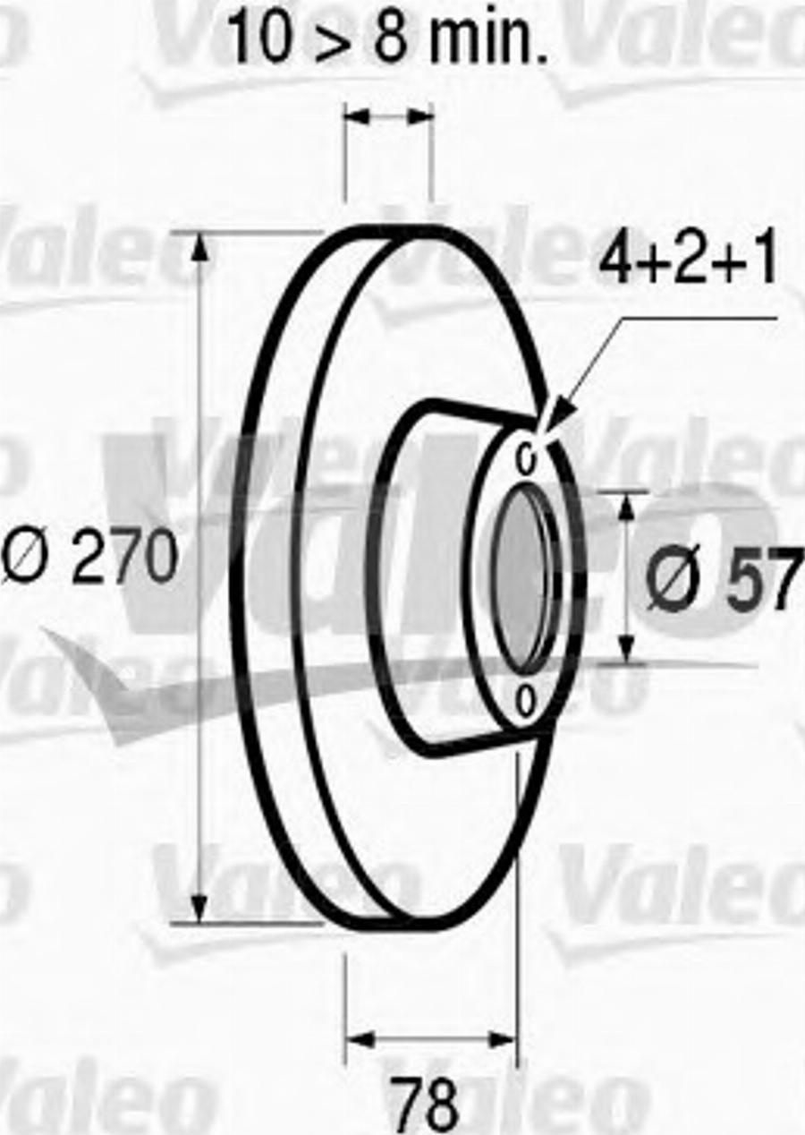 Valeo 186489 - Тормозной диск autospares.lv