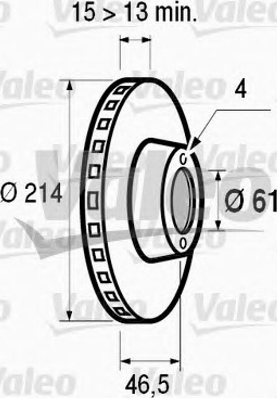 Valeo 186486 - Тормозной диск autospares.lv