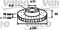 Valeo 186431 - Тормозной диск autospares.lv