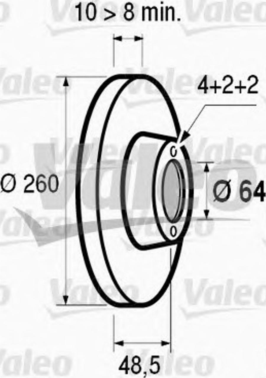 Valeo 186437 - Тормозной диск autospares.lv