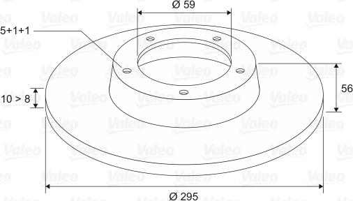 Valeo 186421 - Тормозной диск autospares.lv