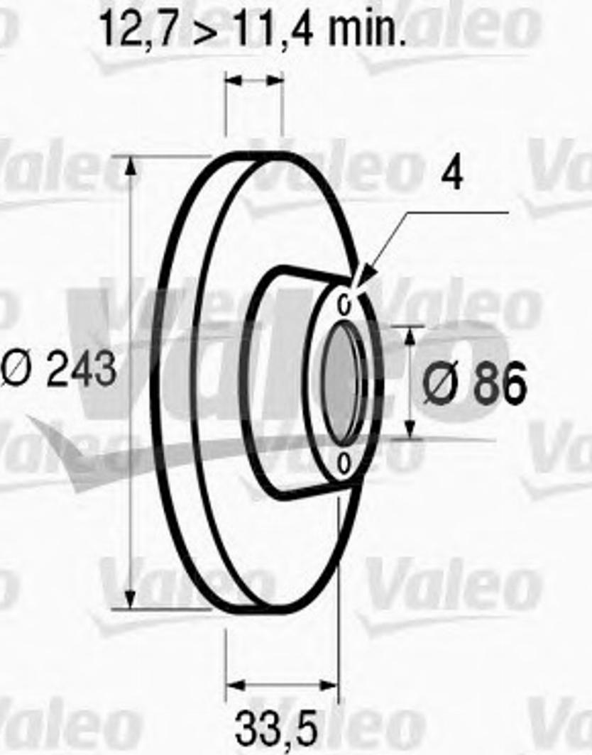 Valeo 186471 - Тормозной диск autospares.lv