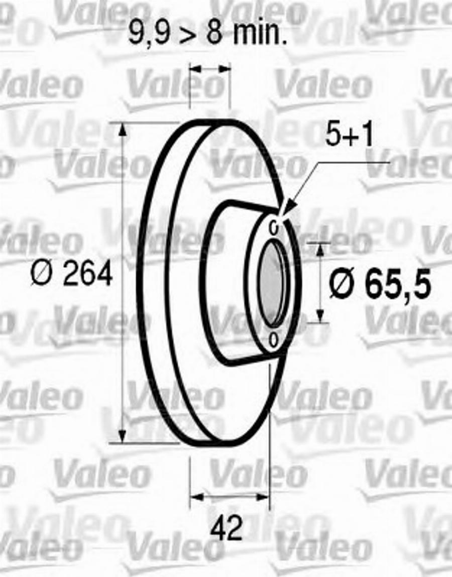 Valeo 186 595 - Тормозной диск autospares.lv