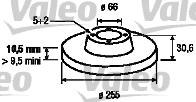 Valeo 186596 - Тормозной диск autospares.lv